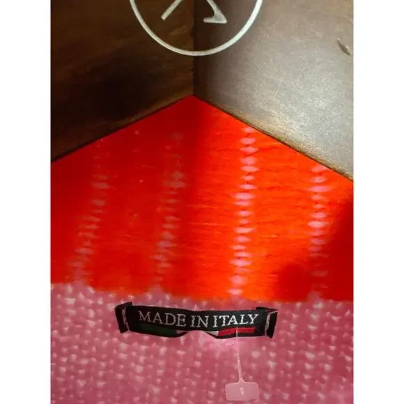 Made in Italy Pink Wool Blend Mock Neck Sweater - Picture 2 of 4